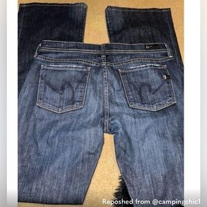Citizens Of Humanity Blue Flare Leg Jeans